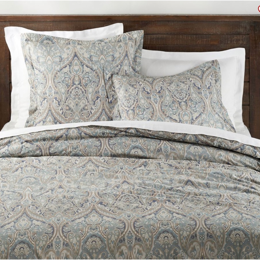Pottery Barn MacKenna Paisley Duvet Set -Incl. 1 Euro + 3 Stand. Shams -CAL KING